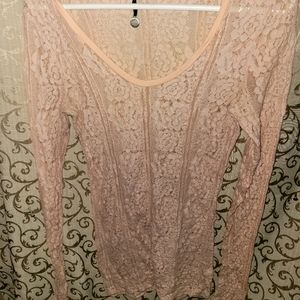 BKE Boutique lace sweater